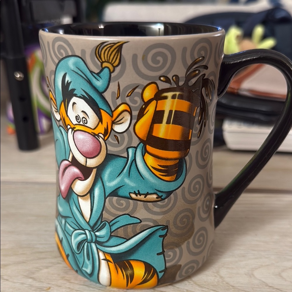 Disney Black and Brown Dining Mugs with Whimsical Designs